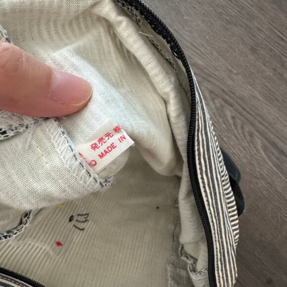 vintage 1986 hello kitty zipper striped tote bag - Picture 6 of 8